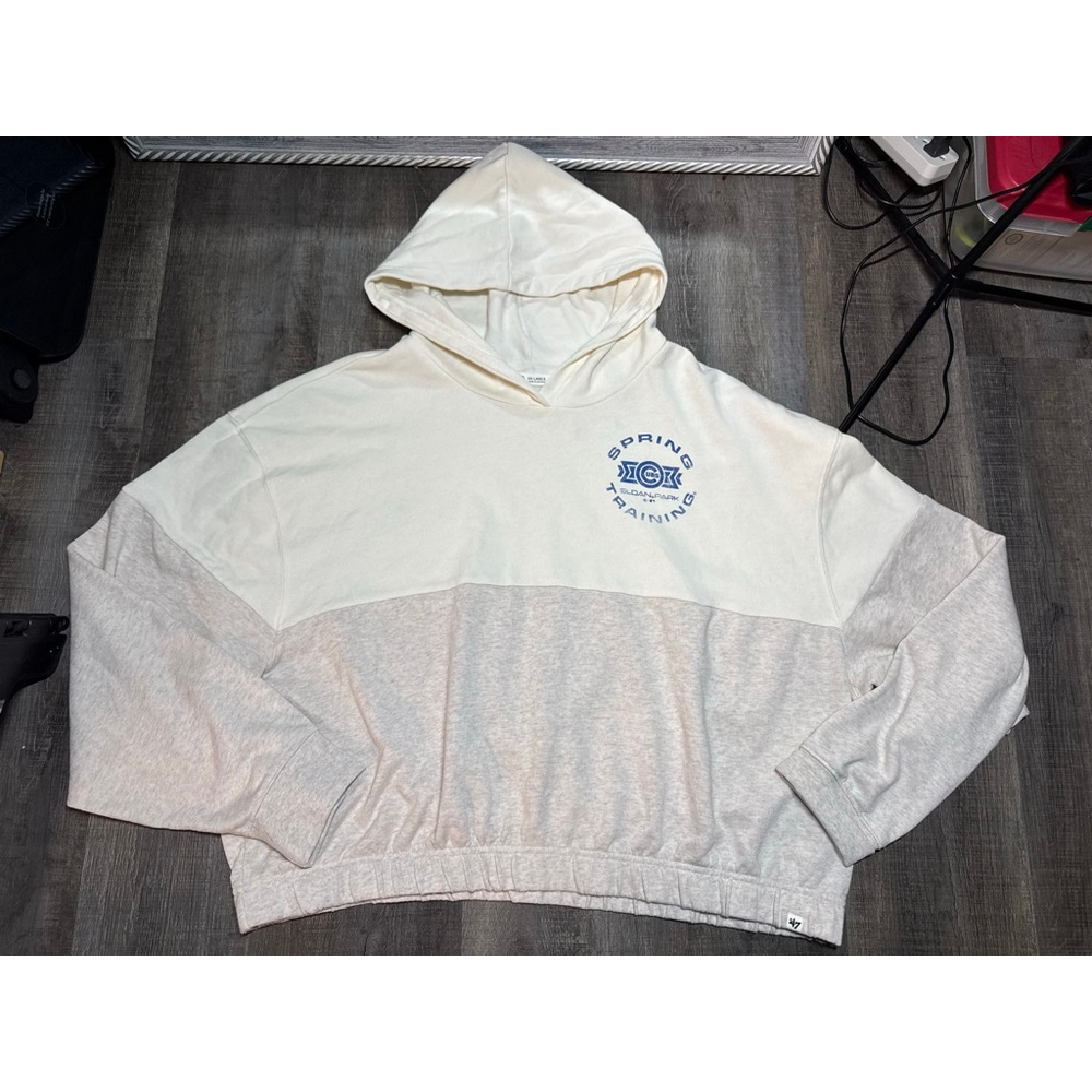 Women's 47 Chicago Cubs Cropped Hoodie‎ XXL Off-white Gray